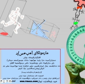 Poster for theatre production مارمولکای a+b+c/d